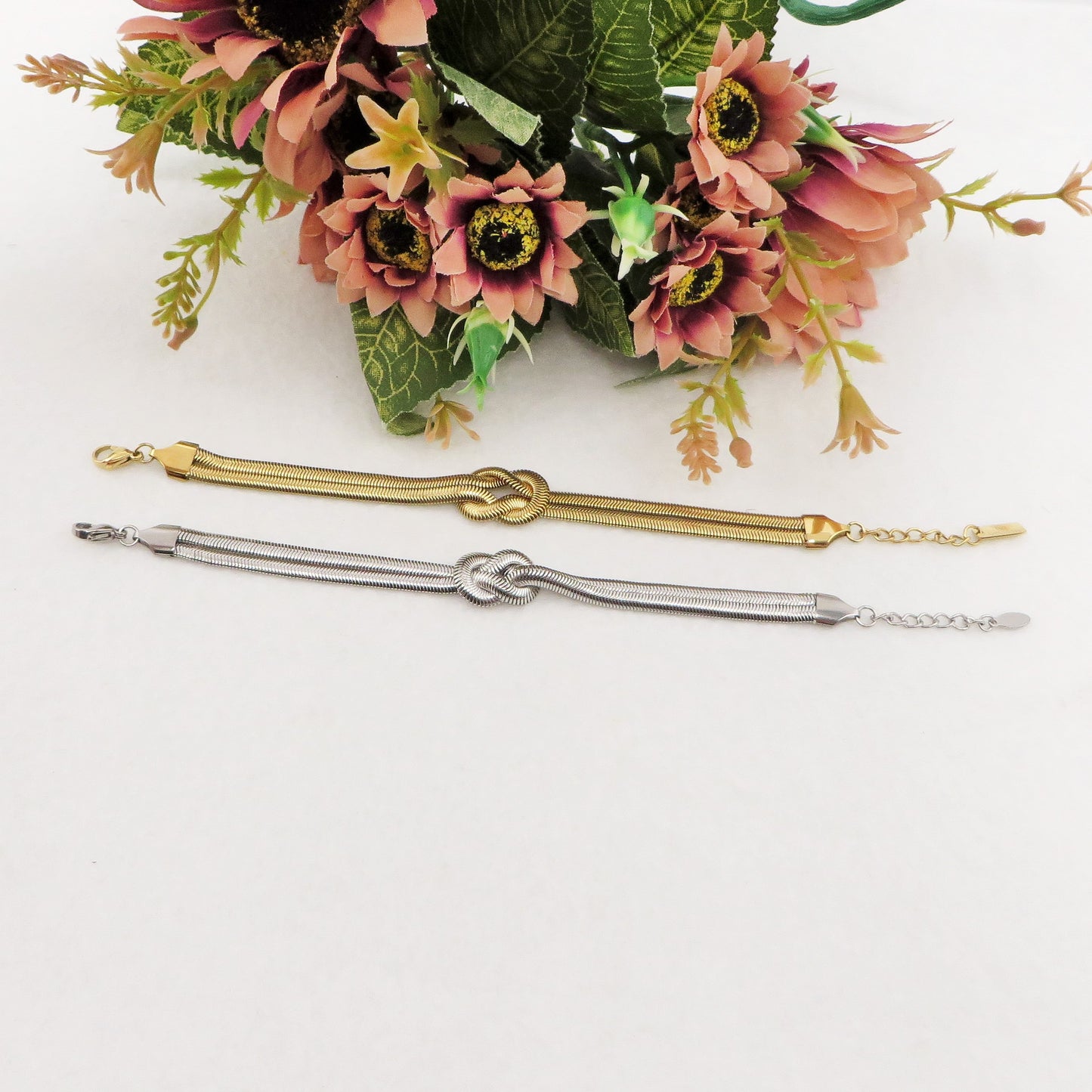 XENA nodo ~ Bracciale Snake supersoft in ACCIAIO INOSSIDABILE