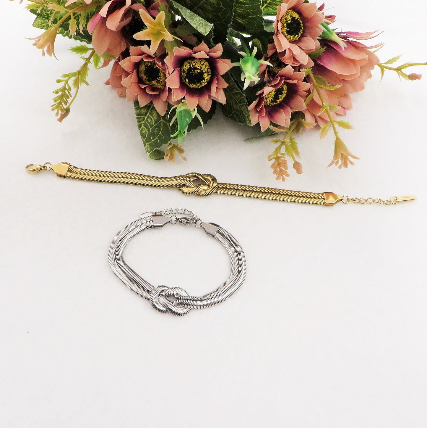 XENA nodo ~ Bracciale Snake supersoft in ACCIAIO INOSSIDABILE