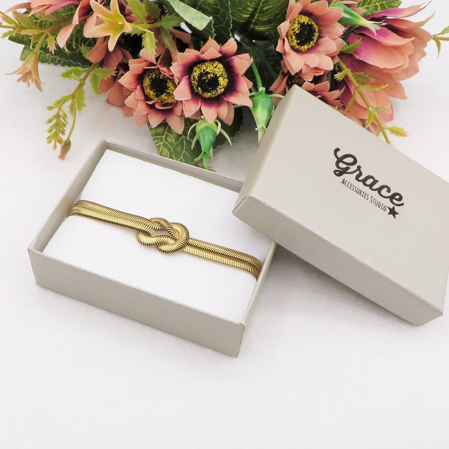 XENA nodo ~ Bracciale Snake supersoft in ACCIAIO INOSSIDABILE