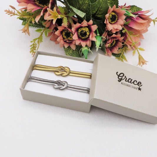 LUCKINESS - Bracciale con ciondoli portafortuna e nodini ACCIAIO INOSS –  Grace Accessories Studio