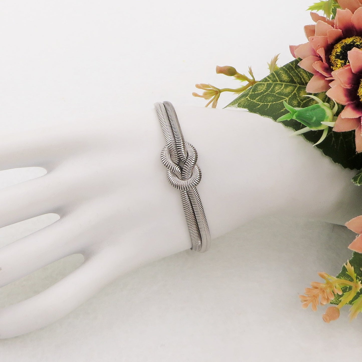 XENA nodo ~ Bracciale Snake supersoft in ACCIAIO INOSSIDABILE