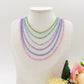 OCEAN - Collana perline cristallo e ACCIAIO inossidabile colori brillanti