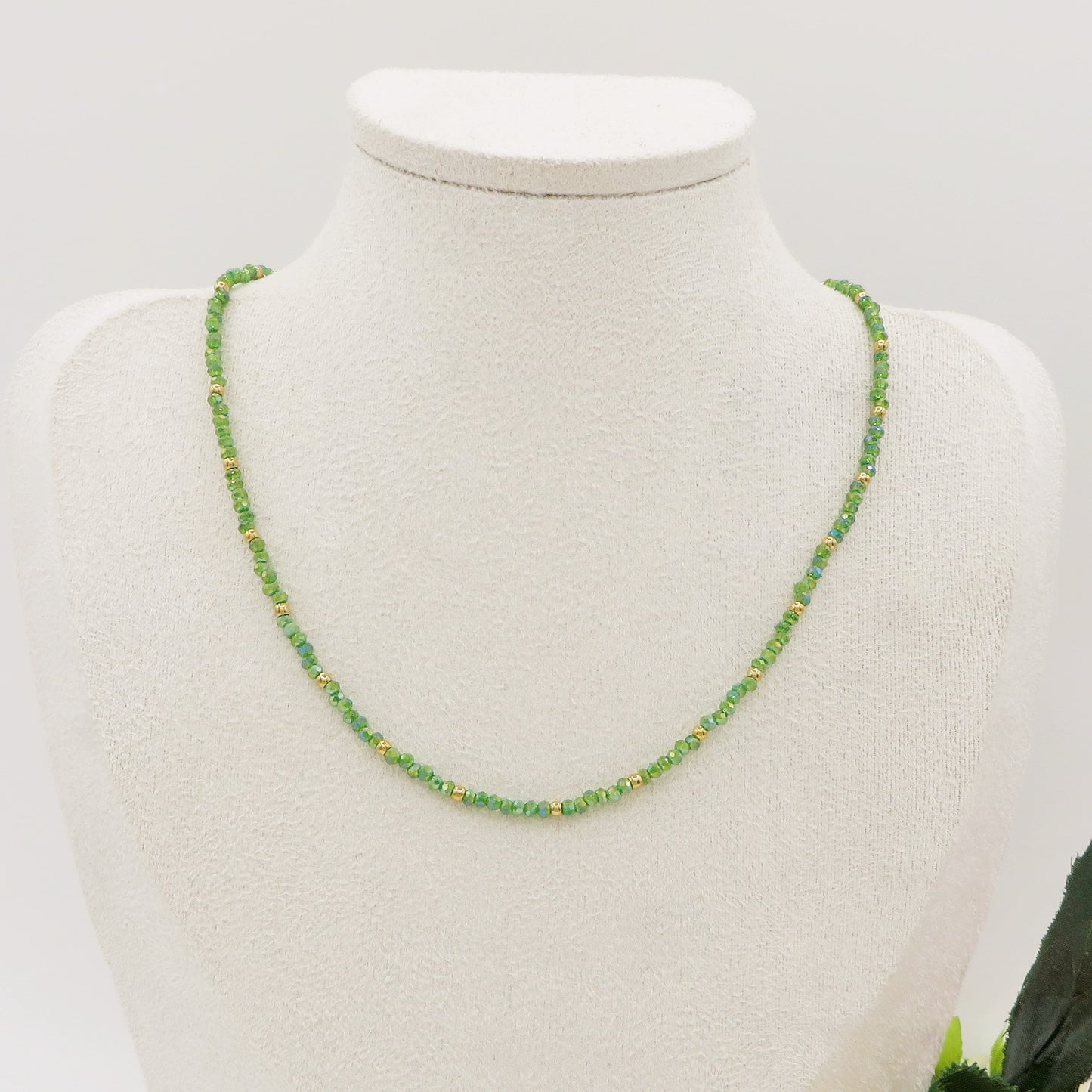OCEAN - Collana perline cristallo e ACCIAIO inossidabile colori brillanti