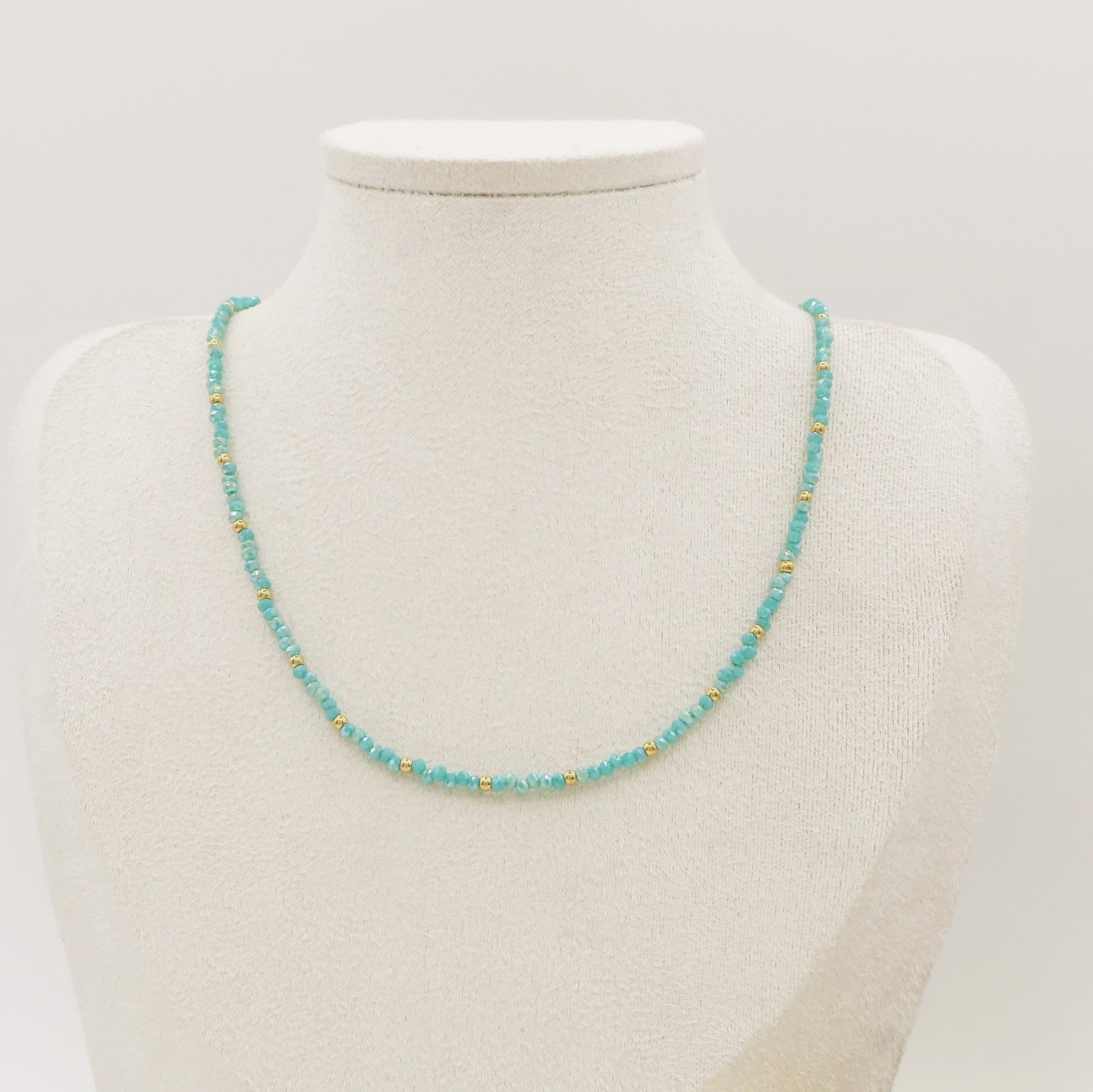 OCEAN - Collana perline cristallo e ACCIAIO inossidabile colori brillanti