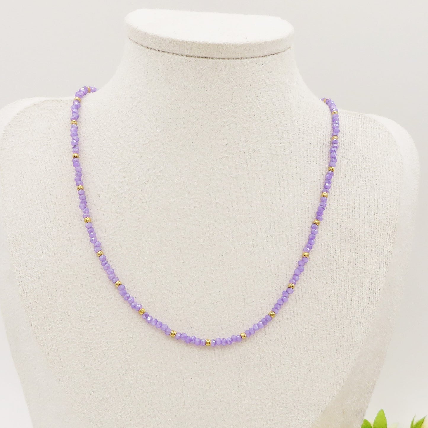 OCEAN - Collana perline cristallo e ACCIAIO inossidabile colori brillanti