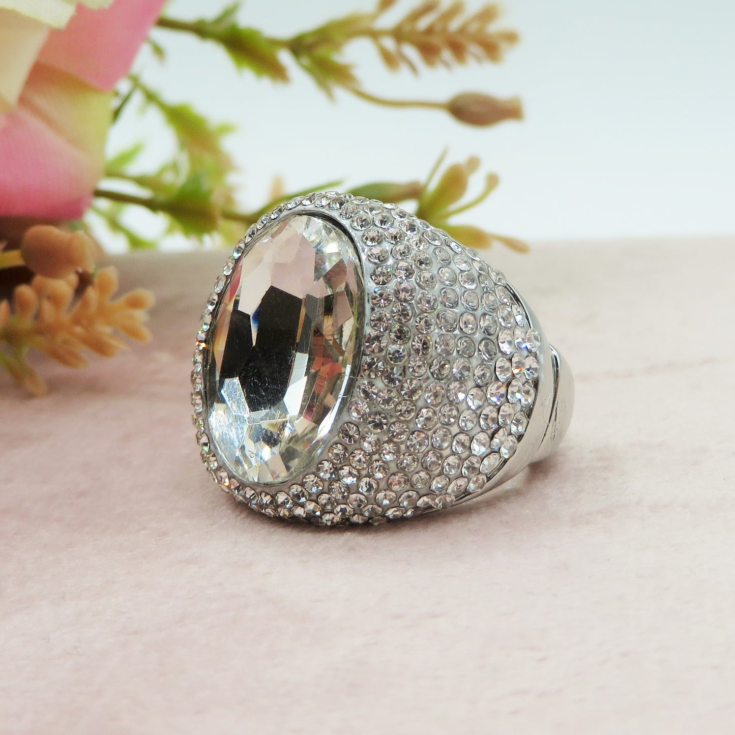 SELENE - Cocktail ring regolabile con cubic zirconia