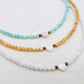 MARINA HEART - Collana perline Madreperla naturale cristallo e ACCIAIO inossidabile colori brillanti