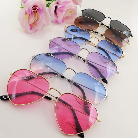 HARPER - Occhiali da sole a cuore UV400 con custodia