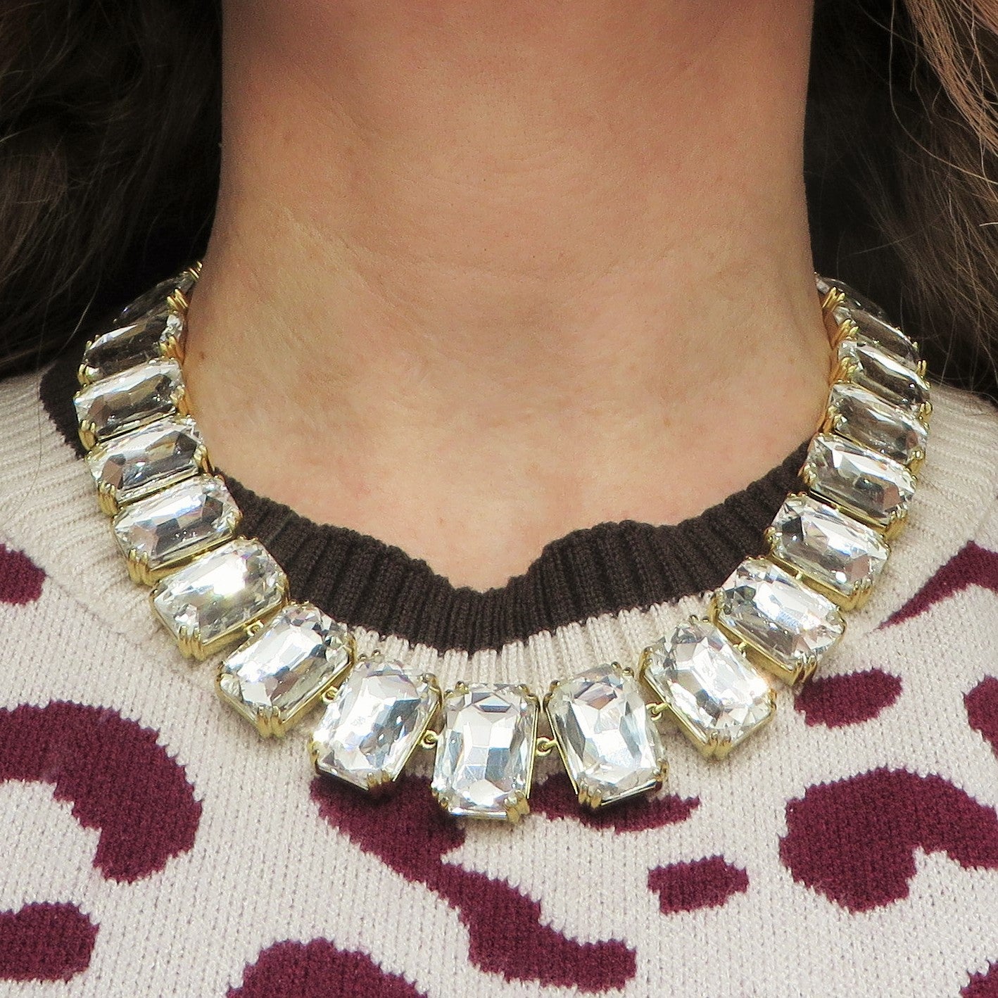 MARGOT  LUXE - ACCIAIO inossidabile- collier con pietre sfaccettate