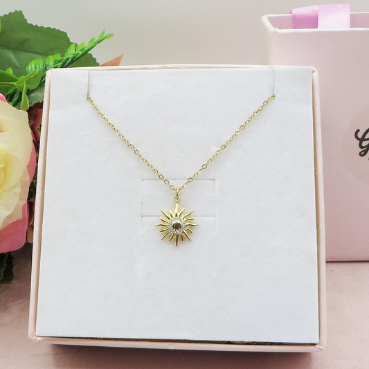 YOU'RE MY SUN ~ ACCIAIO INOSSIDABILE - Collana pendente sole