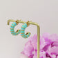 CANDY HOOPS - acciaio inossidabile Paio orecchini cerchi vintage smaltati