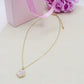 LILY  big Flower ~ ACCIAIO INOSSIDABILE Collana fiore pendente in madreperla