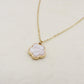 LILY  big Flower ~ ACCIAIO INOSSIDABILE Collana fiore pendente in madreperla