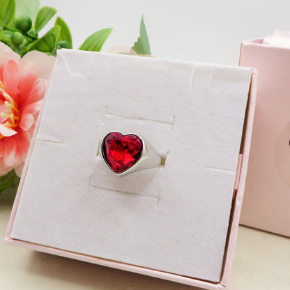 VIONNA ~ Anello a cuore con Cubic Zirconia - Regolabile