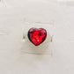 VIONNA ~ Anello a cuore con Cubic Zirconia - Regolabile