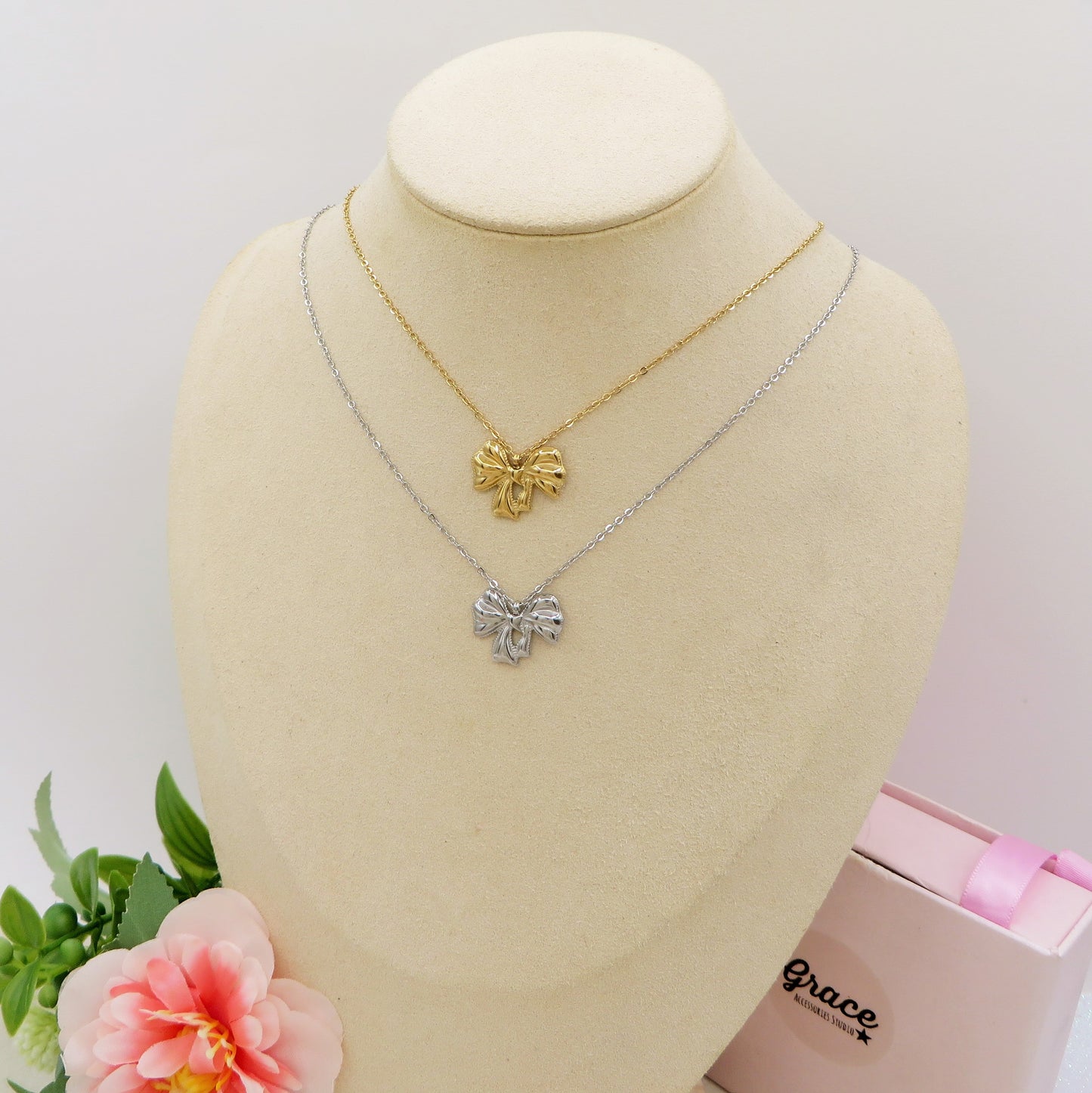 WALDORF - ACCIAIO INOSSIDABILE - collana con pendente fiocco