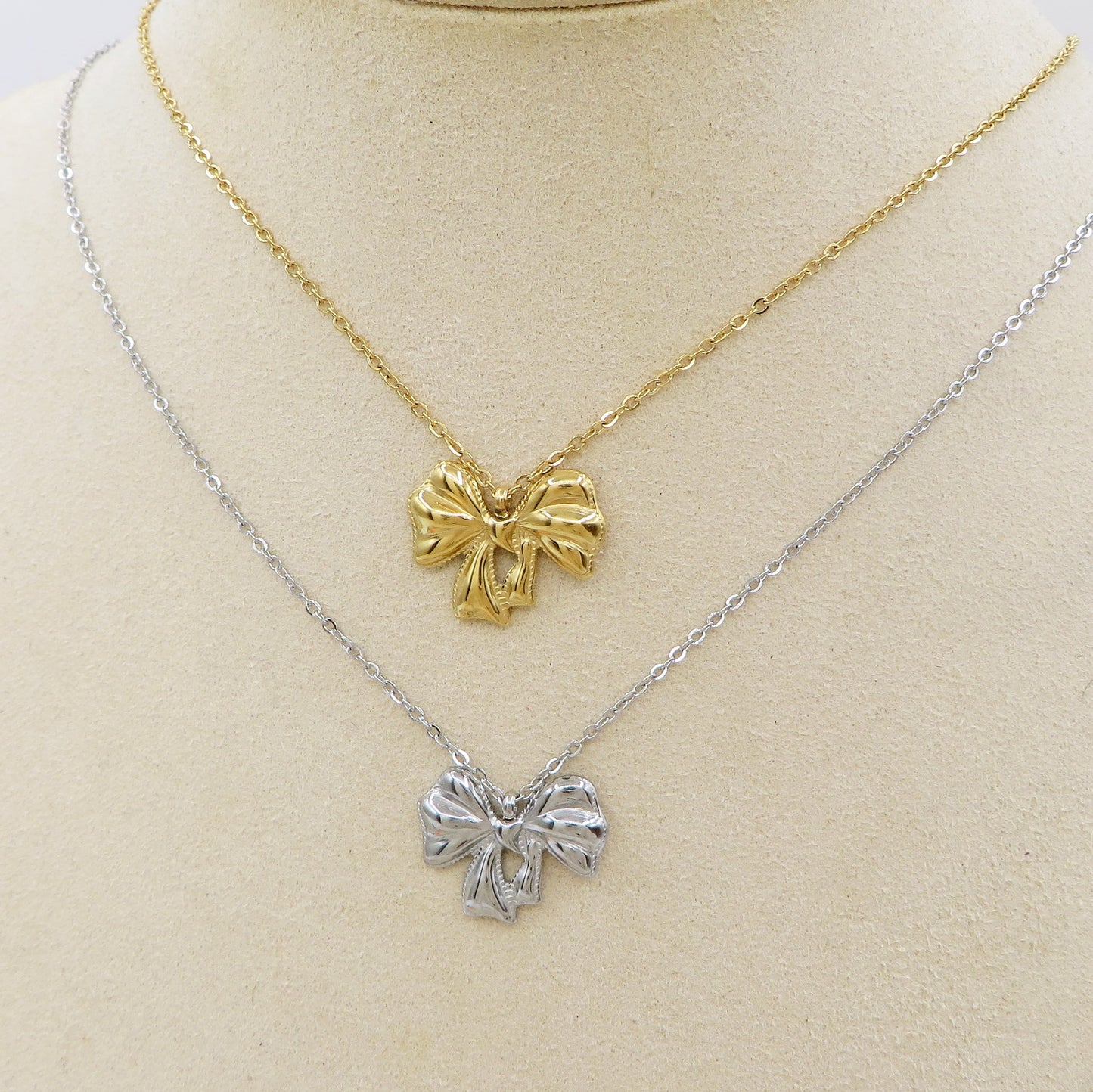 WALDORF - ACCIAIO INOSSIDABILE - collana con pendente fiocco