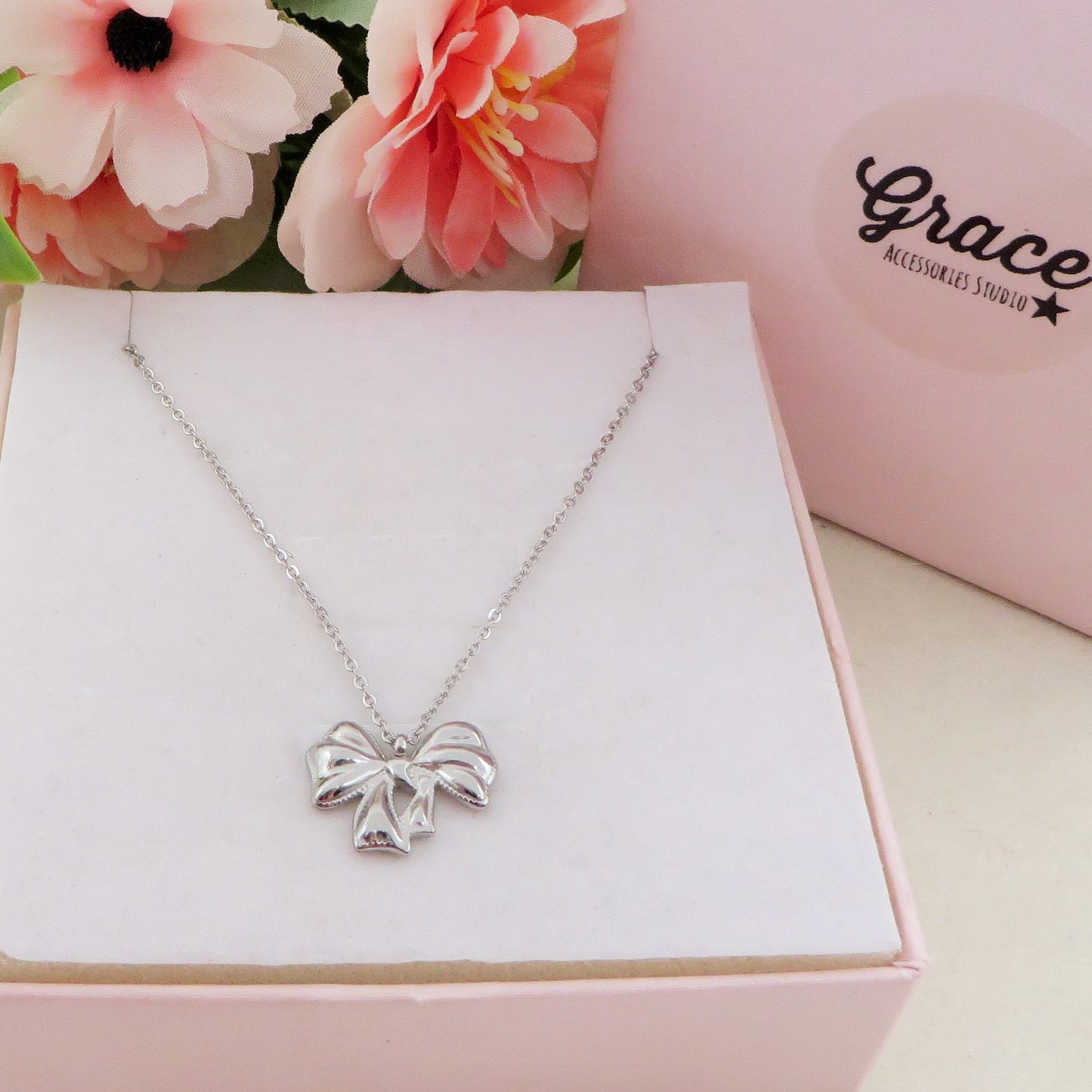 WALDORF - ACCIAIO INOSSIDABILE - collana con pendente fiocco