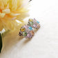 MILLIE ~ Orecchini a bottone con cubic zirconia a forma di flower