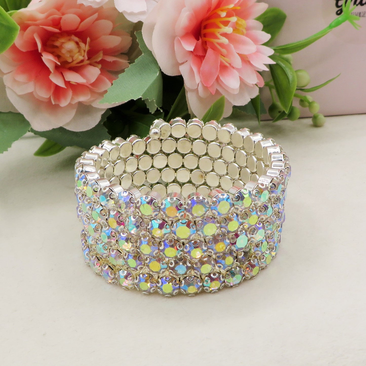 Luce Borealis  SPIRALE - bracciale tennis spirale con cubic zirconia AURORA BOREALE