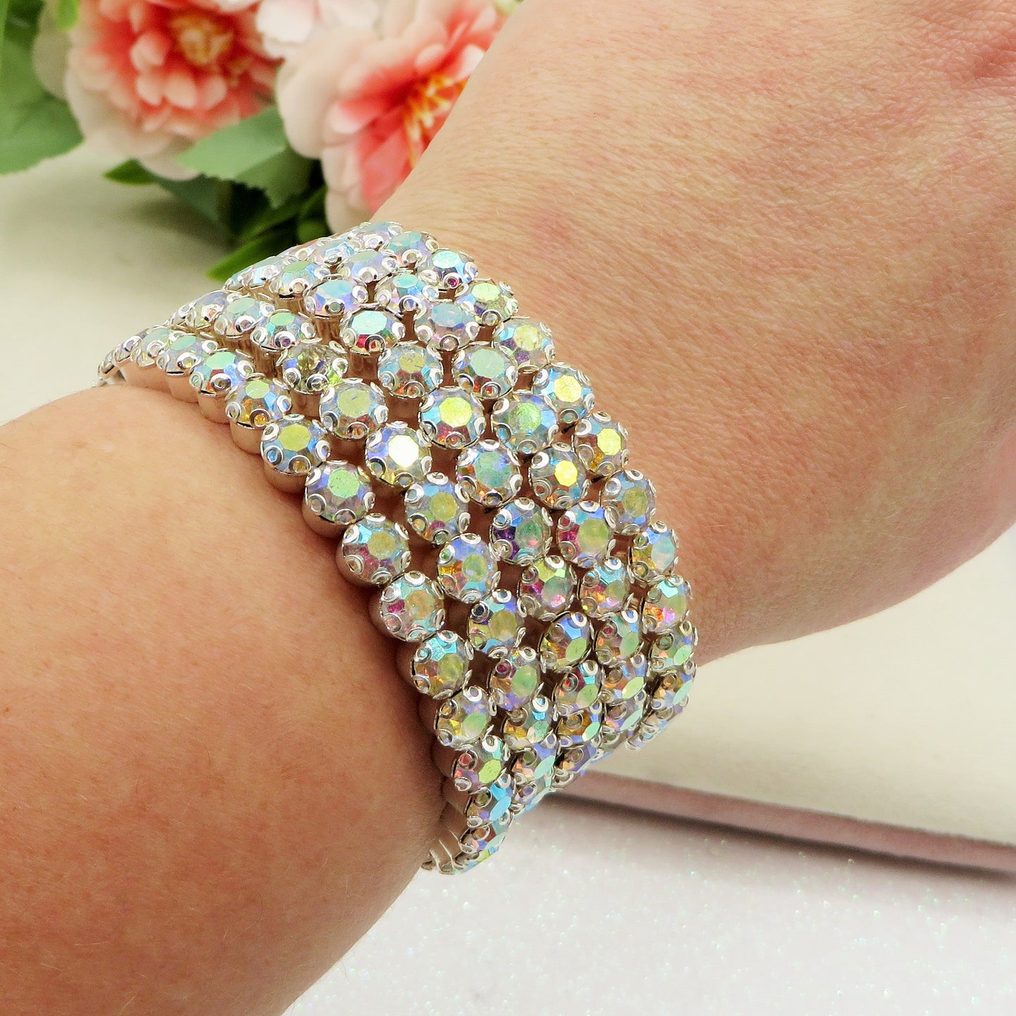 Luce Borealis  SPIRALE - bracciale tennis spirale con cubic zirconia AURORA BOREALE