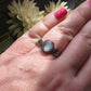 BOHEMIAN CHAAYA  ~ Anello regolabile in Pietra di Luna grigia 10 MM - grey Moonstone naturale