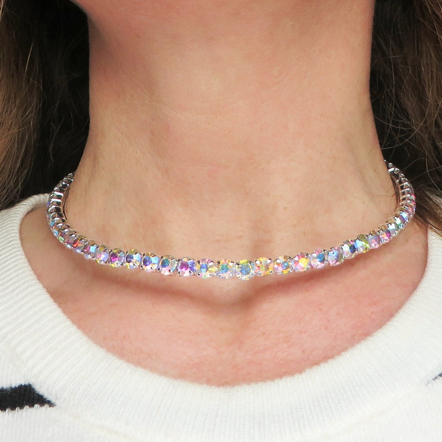 Luce Borealis Collana Choker Tennis con cubic zirconia AURORA BOREALE
