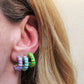 CANDY HOOPS - acciaio inossidabile Paio orecchini cerchi vintage smaltati