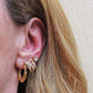 BETTY ~ orecchini bottone a serpente con cubic zirconia