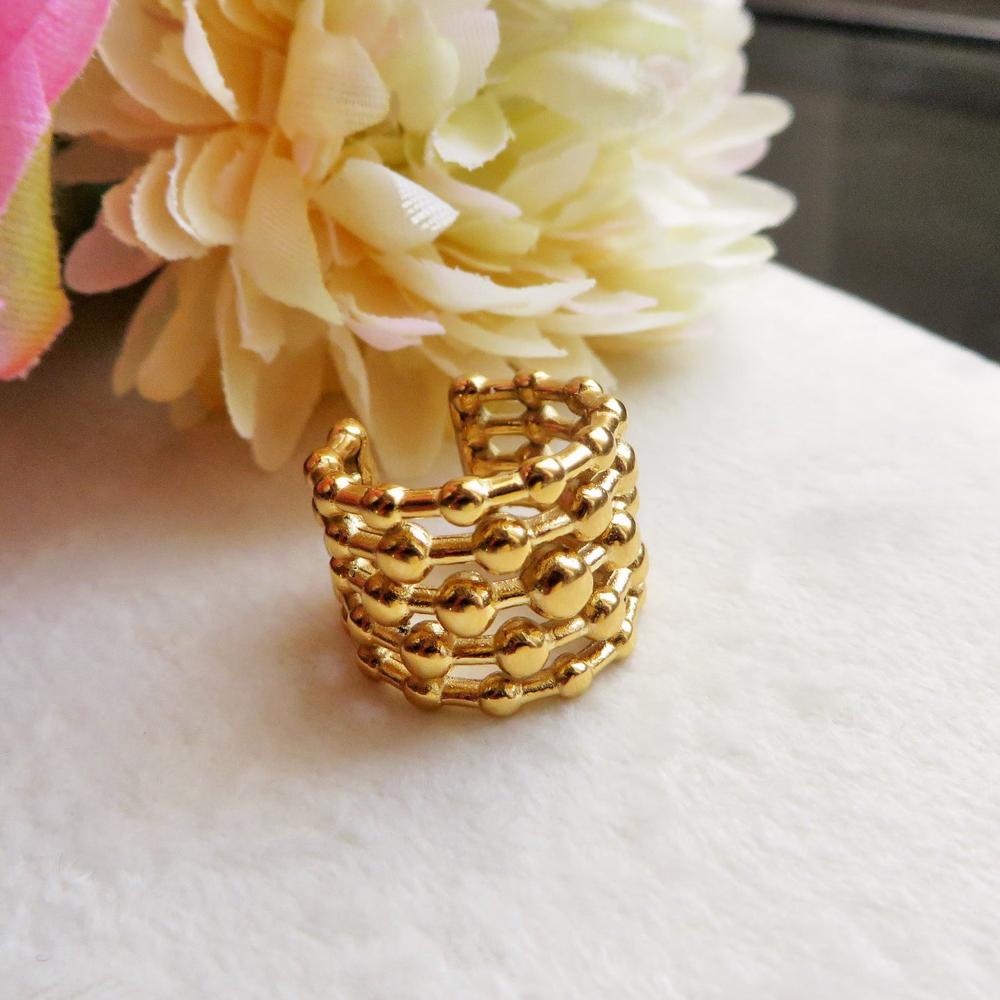 PALLINI EARCUFF ~ ACCIAIO Inossidabile orecchino Senza buco