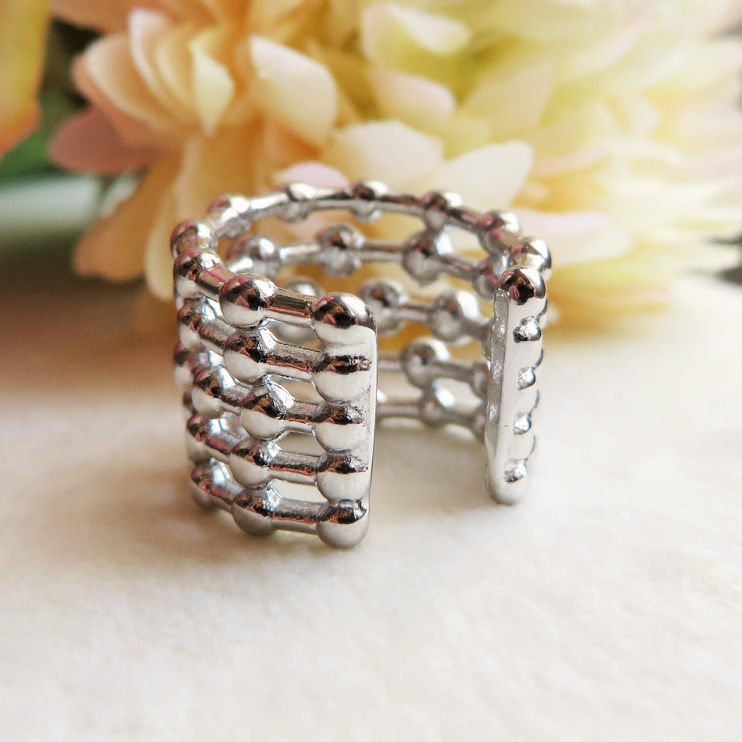 PALLINI EARCUFF ~ ACCIAIO Inossidabile orecchino Senza buco