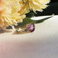 AMALA' HEART ~ Anello regolabile in FLUORITE naturale a forma di cuore