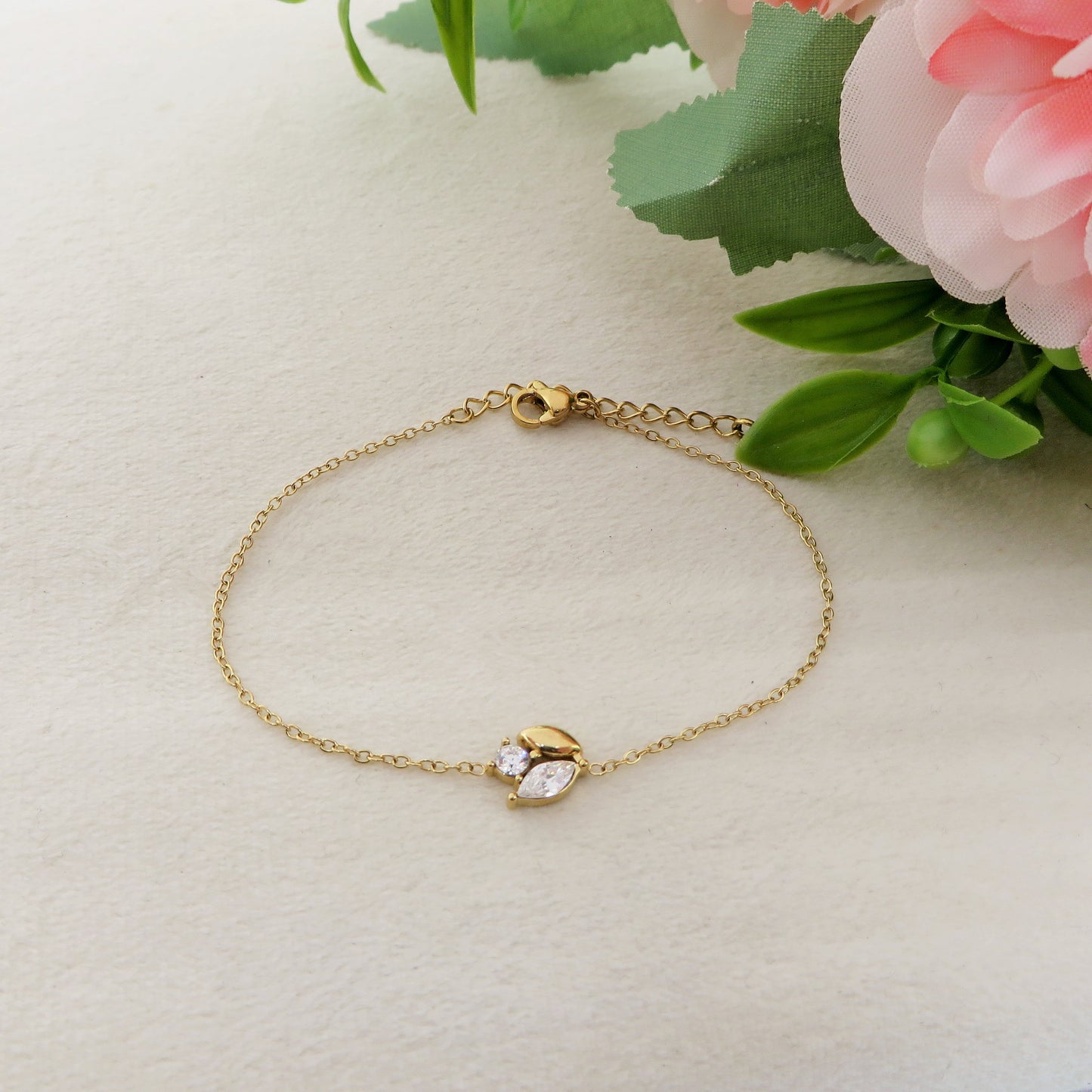 TRILUCE ~ ARGENTO 925 ~ Bracciale con punti luce ovali