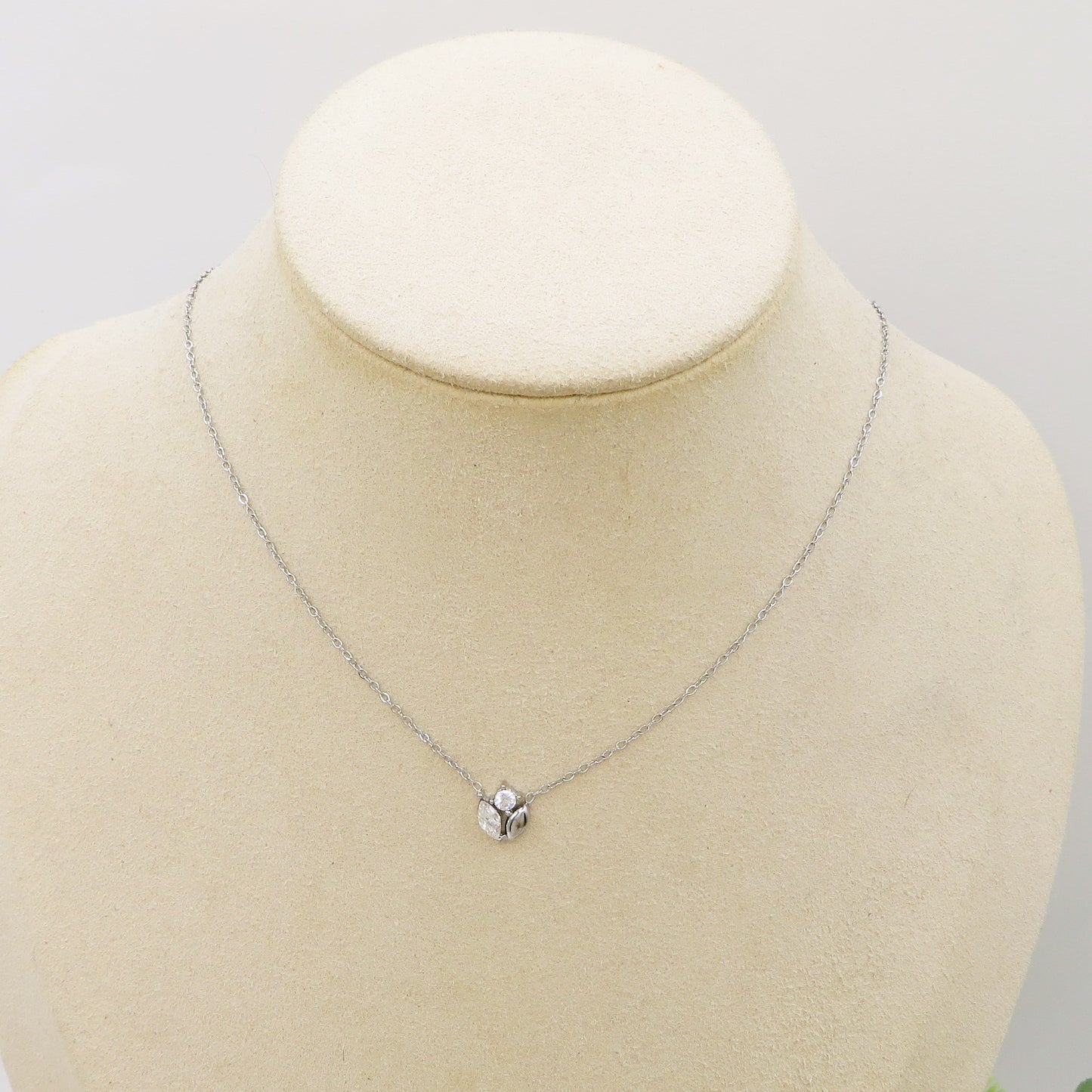 TRILUCE ~ ARGENTO 925 ~ Collana con punti luce ovali