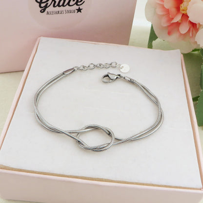 ALBA ~ ARGENTO 925 ~ BRACCIALE con nodo