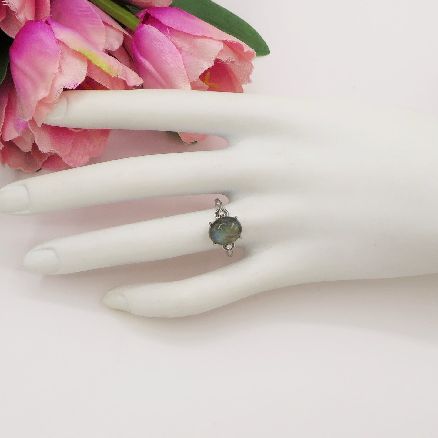 NYMA ~ Anello regolabile in Labradorite naturale