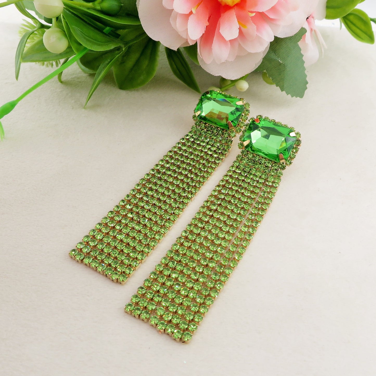 STELLA ~ Orecchini a cascata in Cubic Zirconia