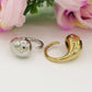 DROP Crystal ~ Anello regolabile in ACCIAIO INOSSIDABILE con cubic zirconia