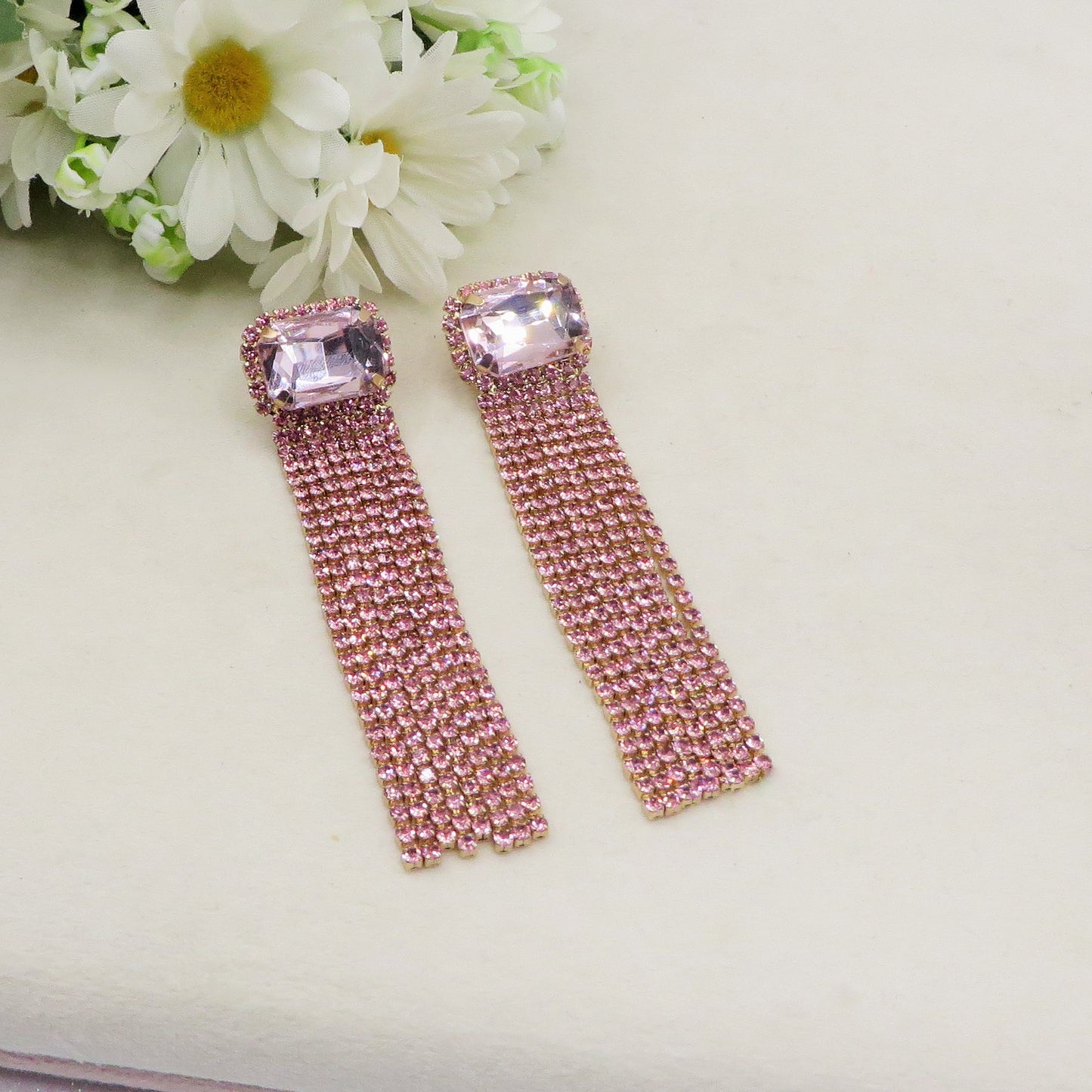 STELLA ~ Orecchini a cascata in Cubic Zirconia