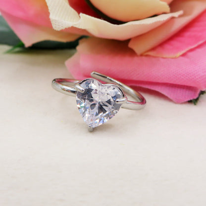 JOHANNA - ARGENTO 925 ~ Anello regolabile con cubic zirconia alta qualità AAA