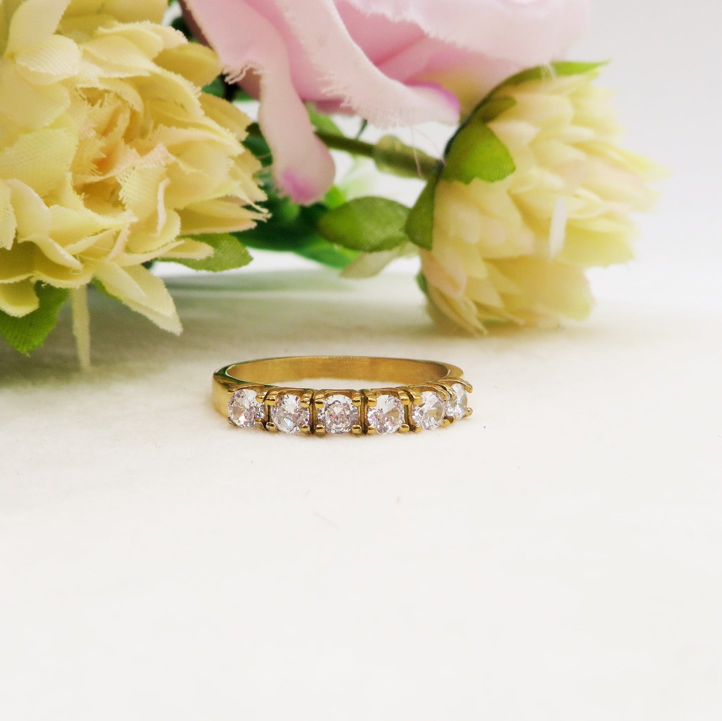VERETTA - ACCIAIO INOSSIDABILE ~ Anello con cubic zirconia alta qualità