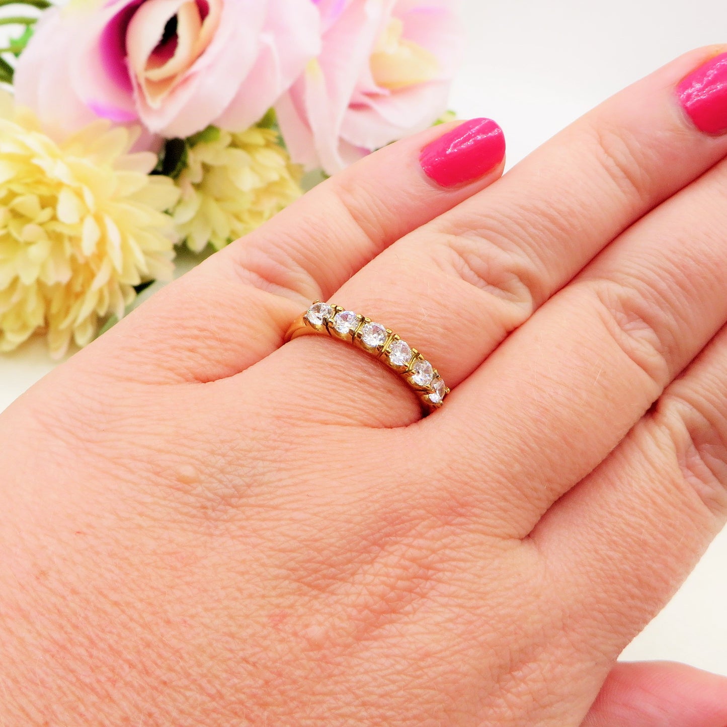 VERETTA - ACCIAIO INOSSIDABILE ~ Anello con cubic zirconia alta qualità