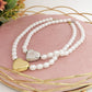 NANCY big heart - Collana perle con cuore in ACCIAIO INOSSIDABILE