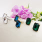 MARGOT STUDS A CLIP - ACCIAIO INOSSIDABILE  - Orecchini bottone con pietre sfaccettate - SENZA BUCO