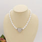 NANCY big heart - Collana perle con cuore in ACCIAIO INOSSIDABILE