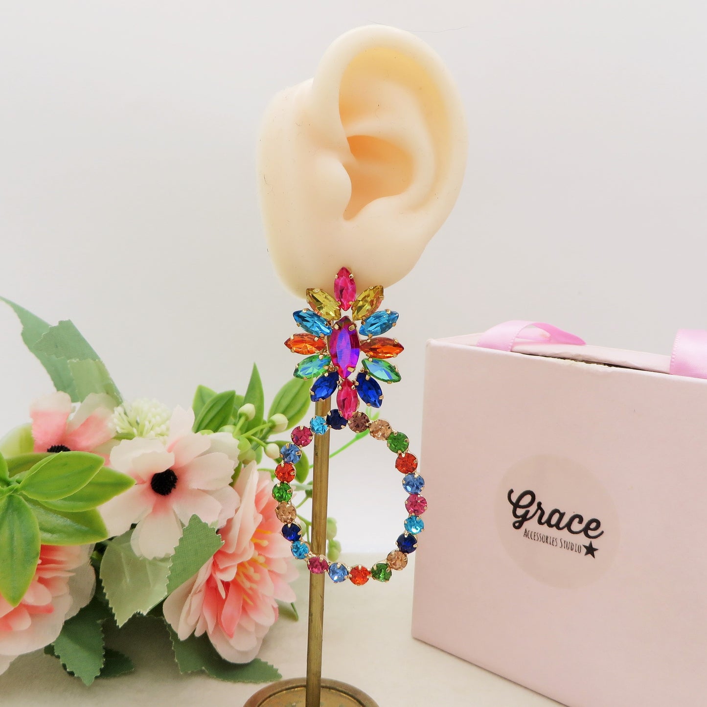 IPANEMA - PAIO  Orecchini con pietre sfaccettate e Zirconi rainbow