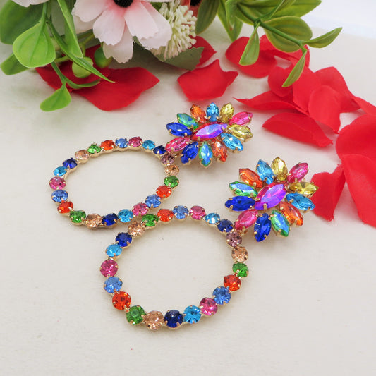 IPANEMA - PAIO  Orecchini con pietre sfaccettate e Zirconi rainbow