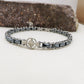BRACCIALE uomo ACCIAIO catena bicicletta + placca stella acciaio