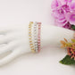 CHRISTELLE cuori verticali - bracciale tennis con cubic zirconia a forma di cuore