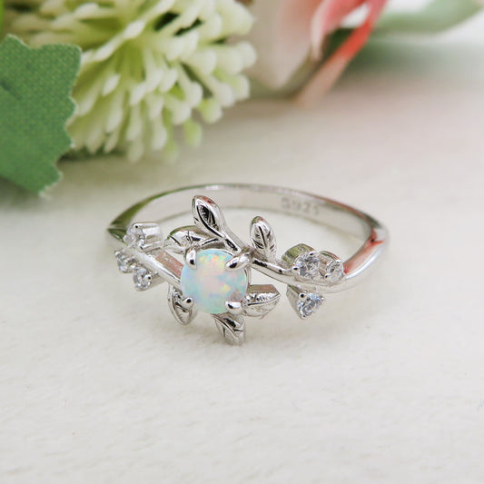 HALO - ARGENTO 925 ~ Anello con opalite